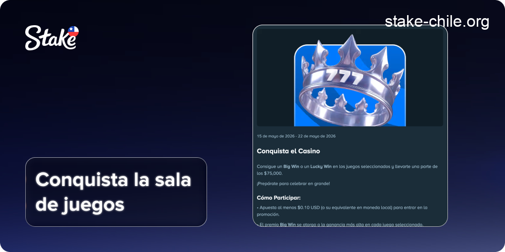 Bono Conquista el Casino en Stake Chile