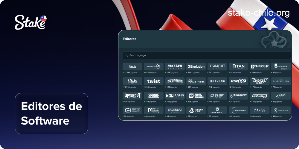 Proveedores de software en Stake Chile