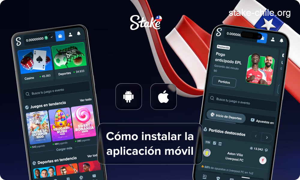 Aplicación móvil Stake: instálala y descárgala para dispositivos Android e iOS en Chile