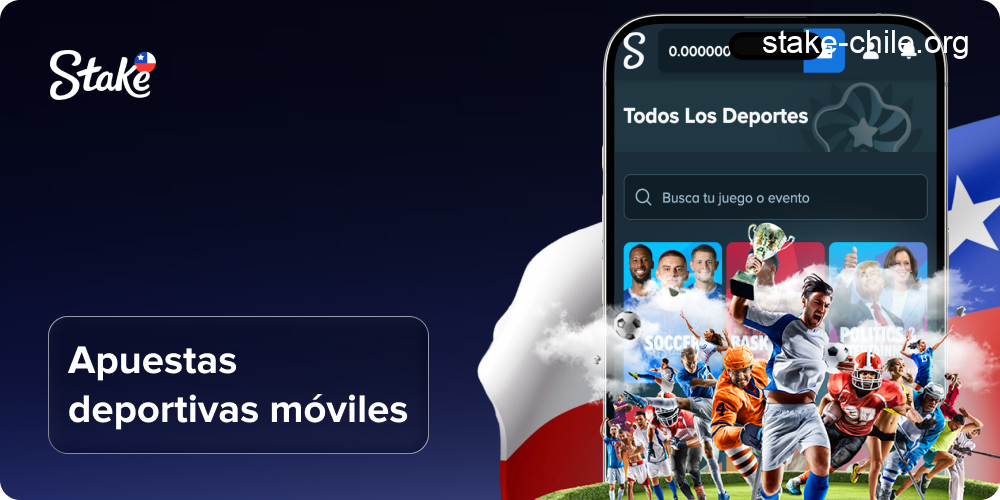 Aplicación móvil de apuestas deportivas en Stake
