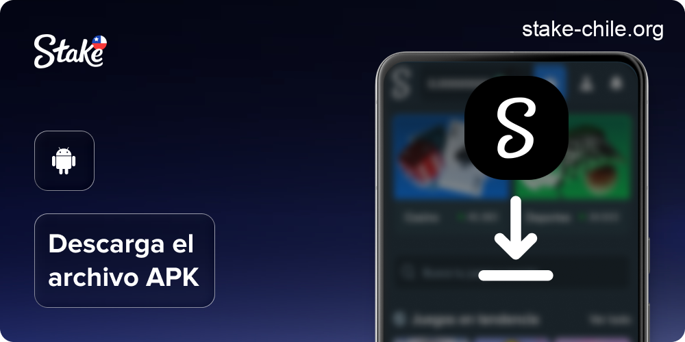 Visita el sitio web oficial de Stake y comienza a descargar el archivo APK en tu dispositivo Android.